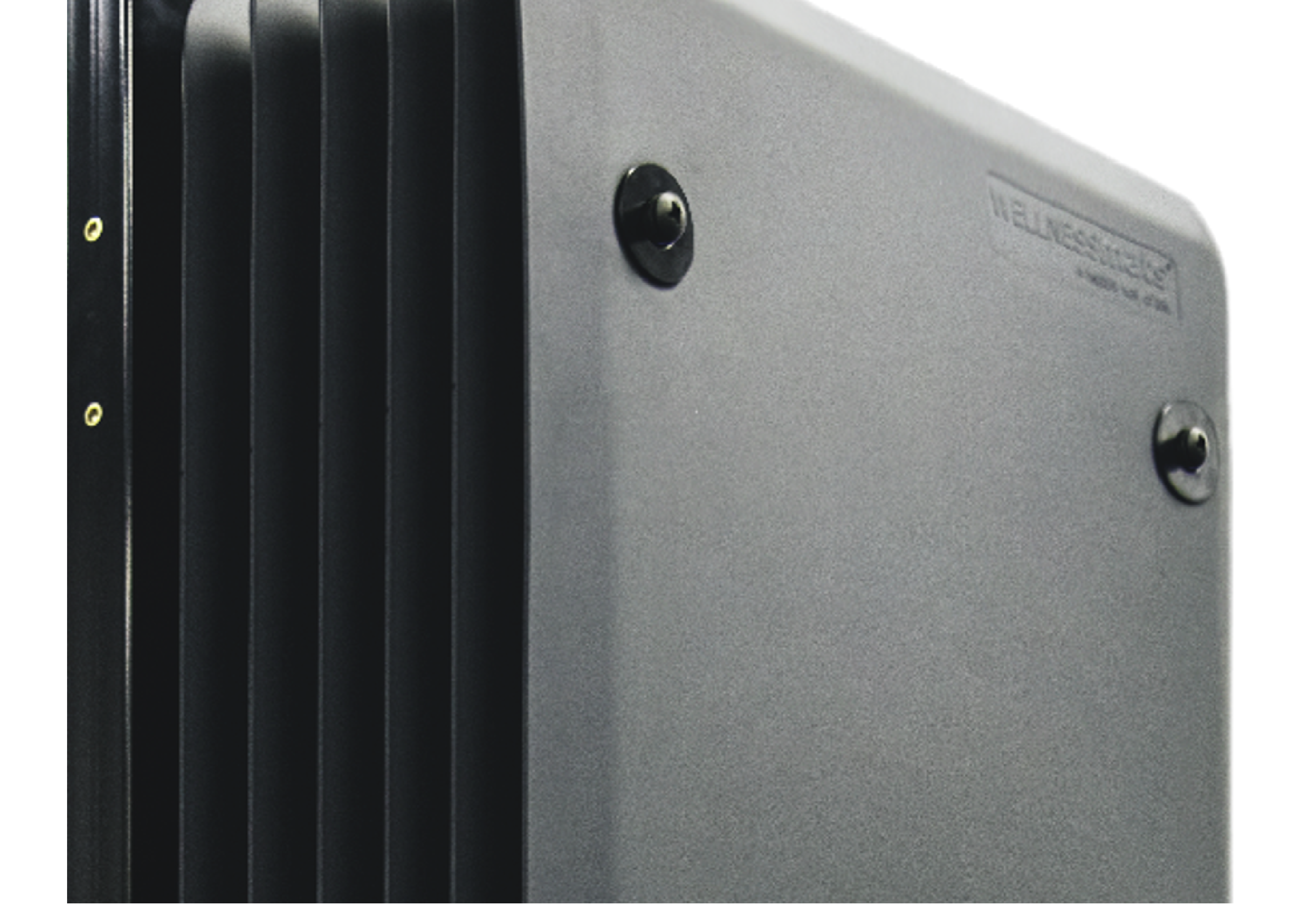 Angled view of FitnessMats hanging on station, focused on Perma-Grommets